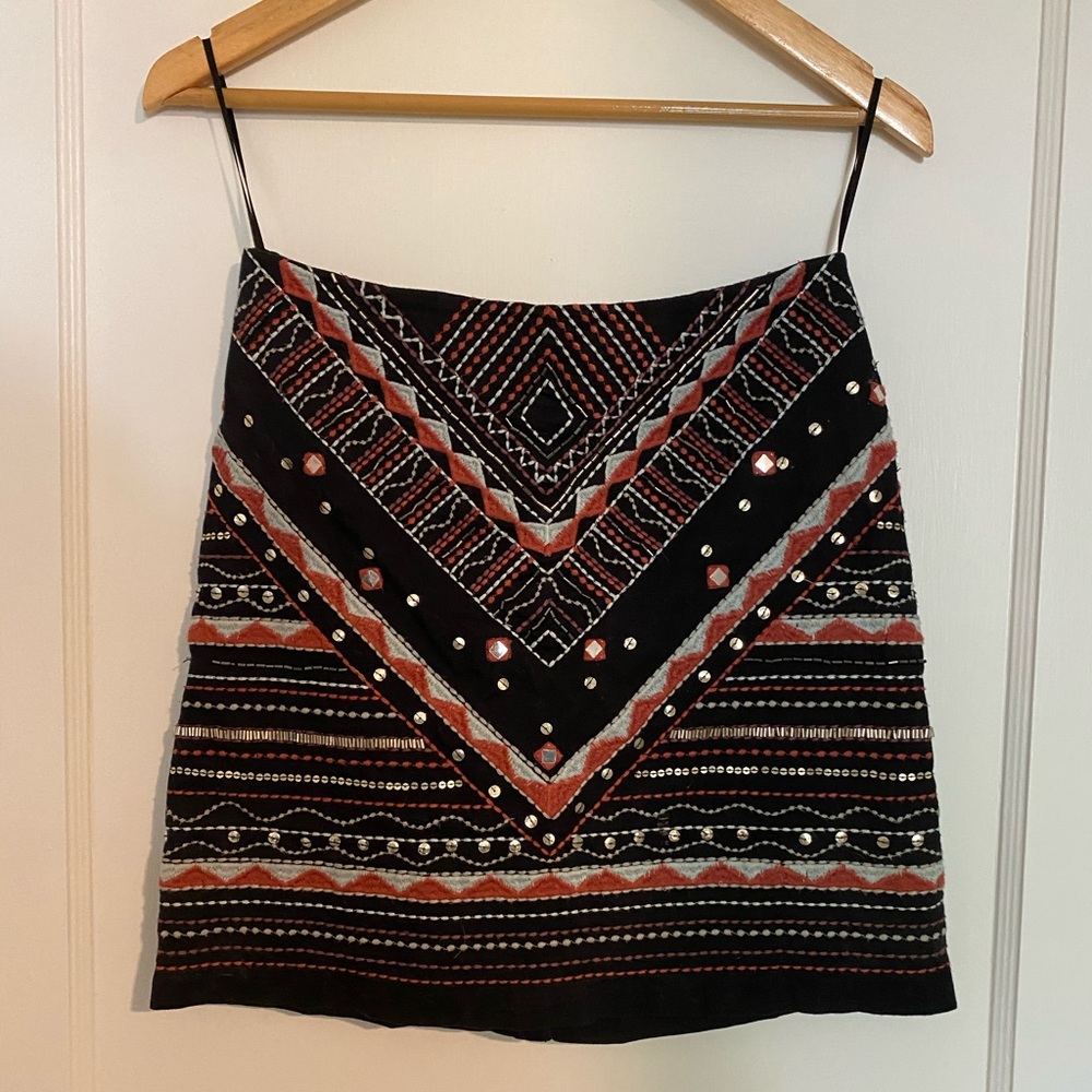 Embroidered, Embellished Romeo + Juliet Mini skirt